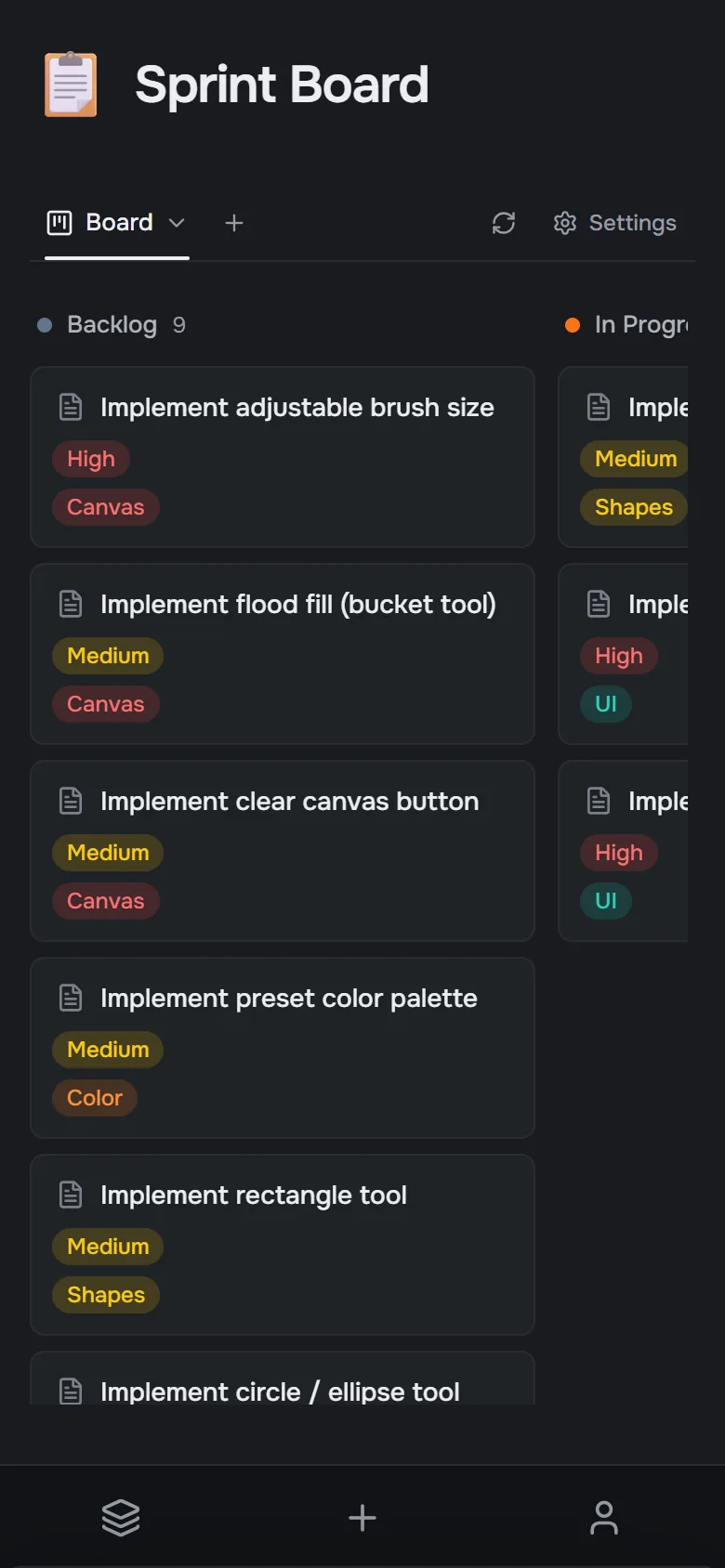 Remnus on a phone showing a board